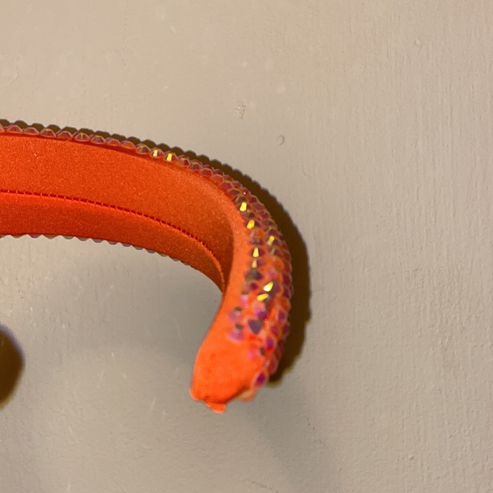 Orange crystal headband - Picture 2 of 3